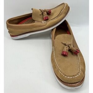 Sperry Authentic Original Tassel Slip On Suede Boat Shoe Tan Men's Size 8.5M